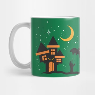 Haunted House Halloween Pattern Mug